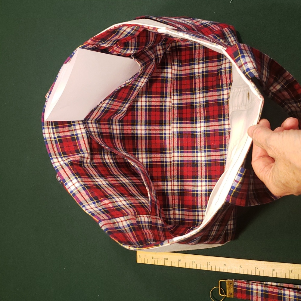 Ralph Lauren Red and White Plaid Tote Set - Picture 5 of 10